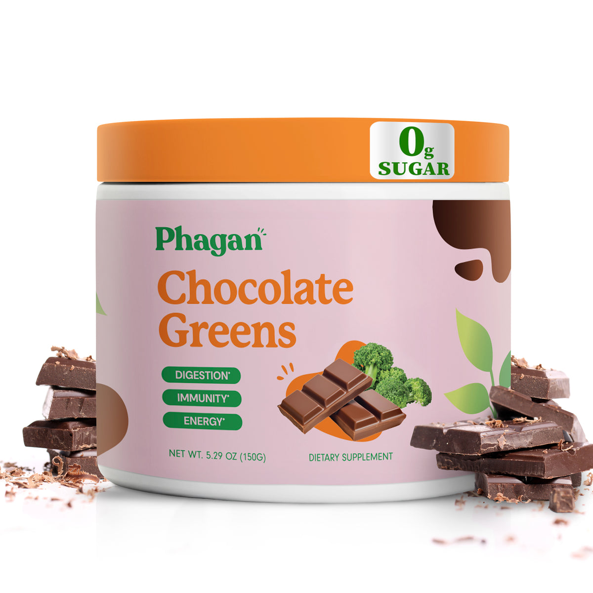 Phagan Organic Green Superfood Chocolate Powder